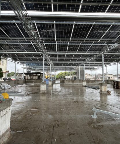 ARS SkyDeck™ Elevated RCC solar mounting structure,6m height