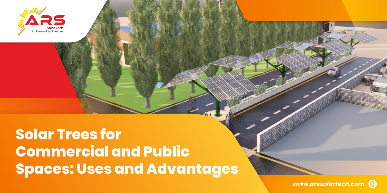 Solar Trees for Commercial and Public Spaces