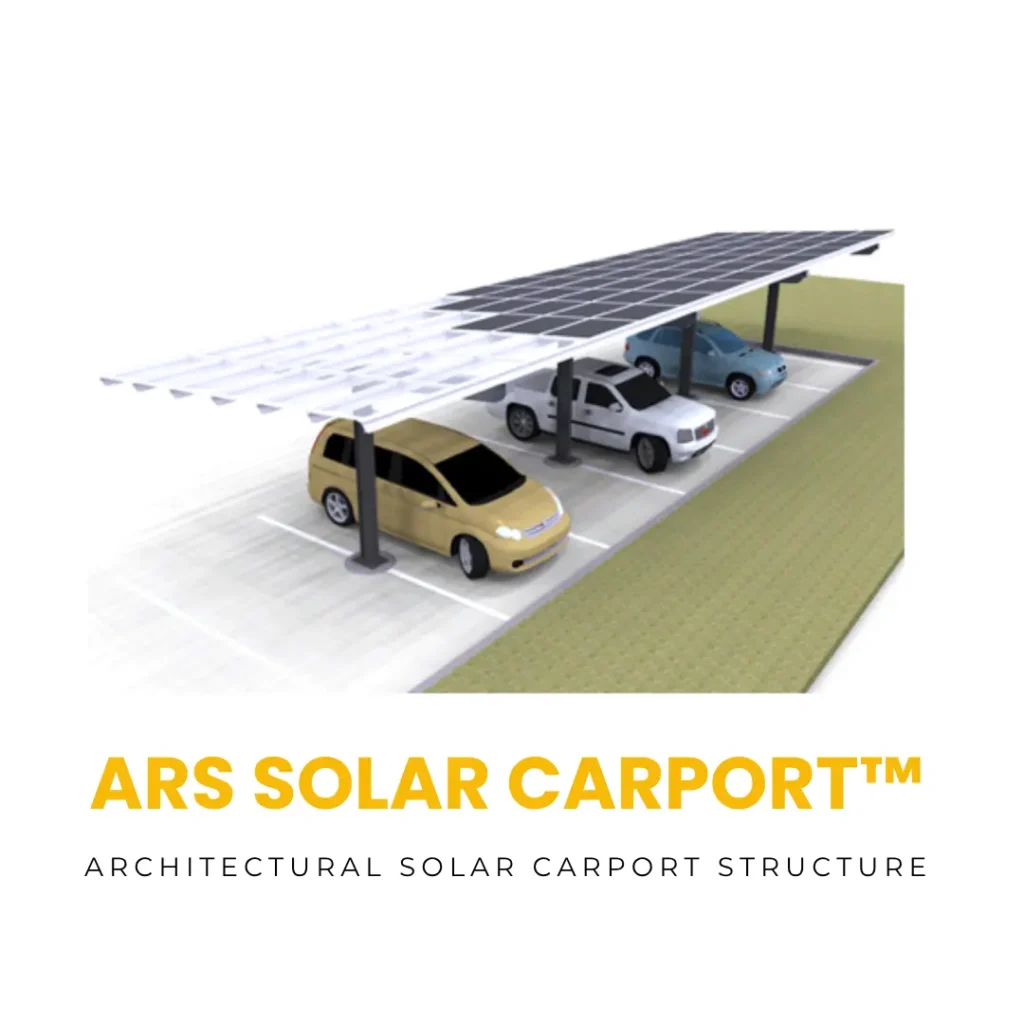 ARS EVStruct™ – EV charging station canopy with integrated solar panels
