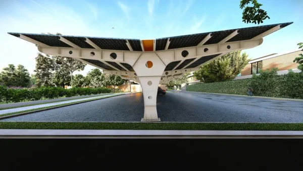 Solar carport structure